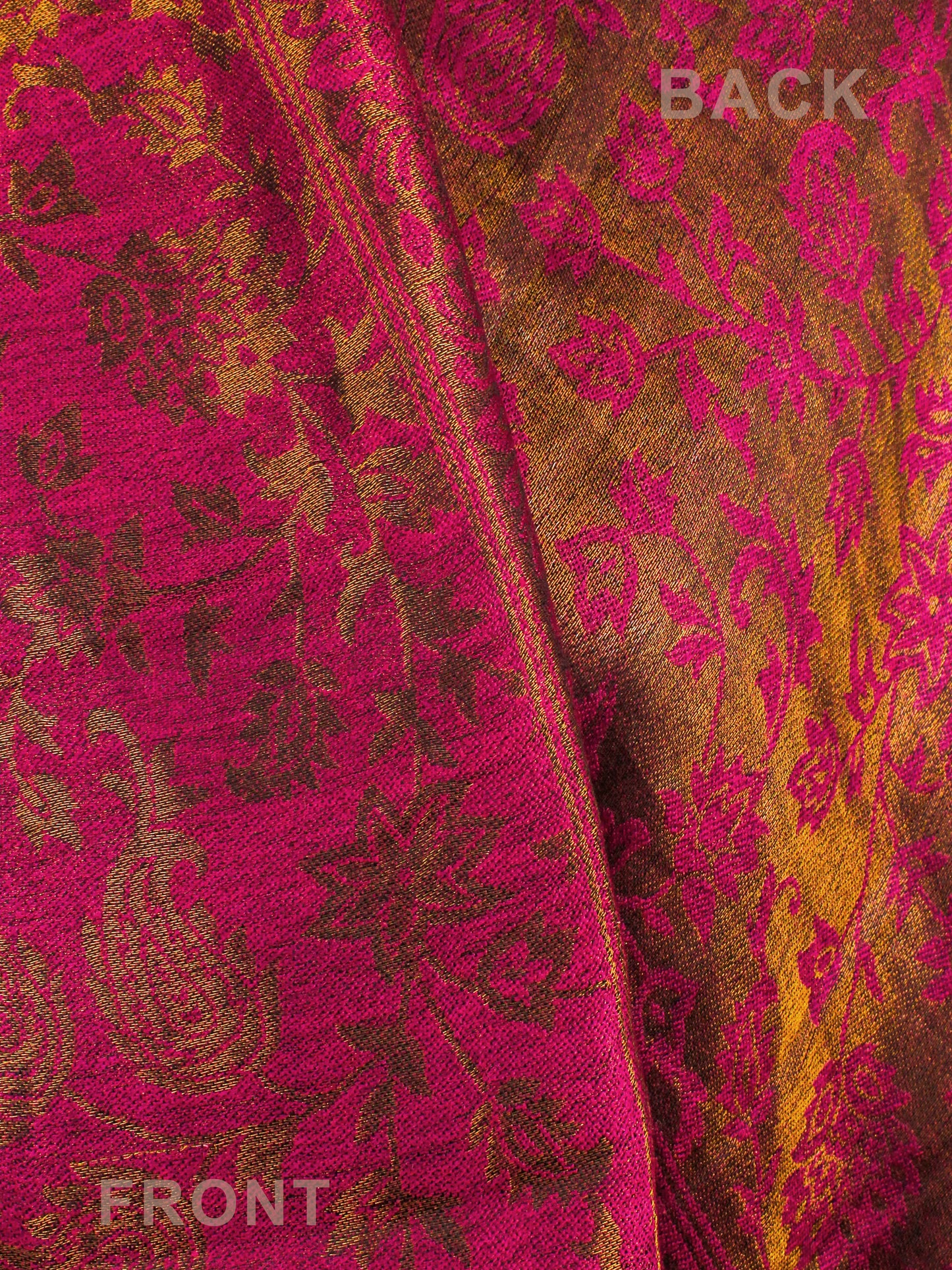 Classic Pashmina Wrap with Royal Brocade and Zari Work