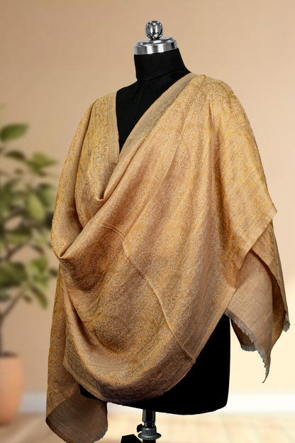 Classic Pashmina Wrap with Royal Brocade and Zari Work