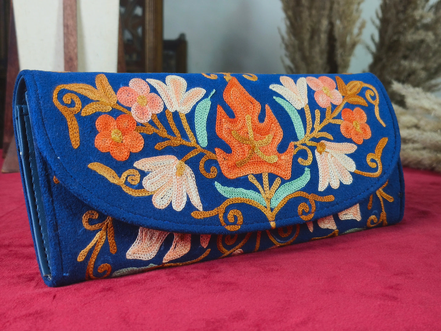 Premium Velvet Hand Pouches with Authentic Kashmiri Embroidery