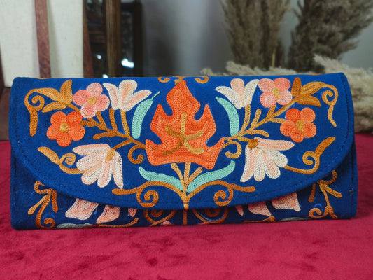 Premium Velvet Hand Pouches with Authentic Kashmiri Embroidery