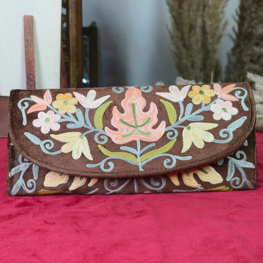 Luxurious Velvet Hand Pouches with Intricate Embroidery