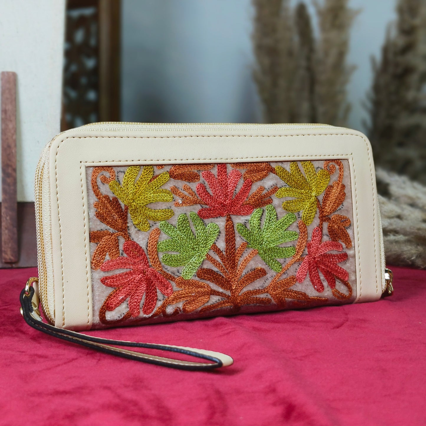 Velvet Pouches with Intricate Kashmiri Embroidery