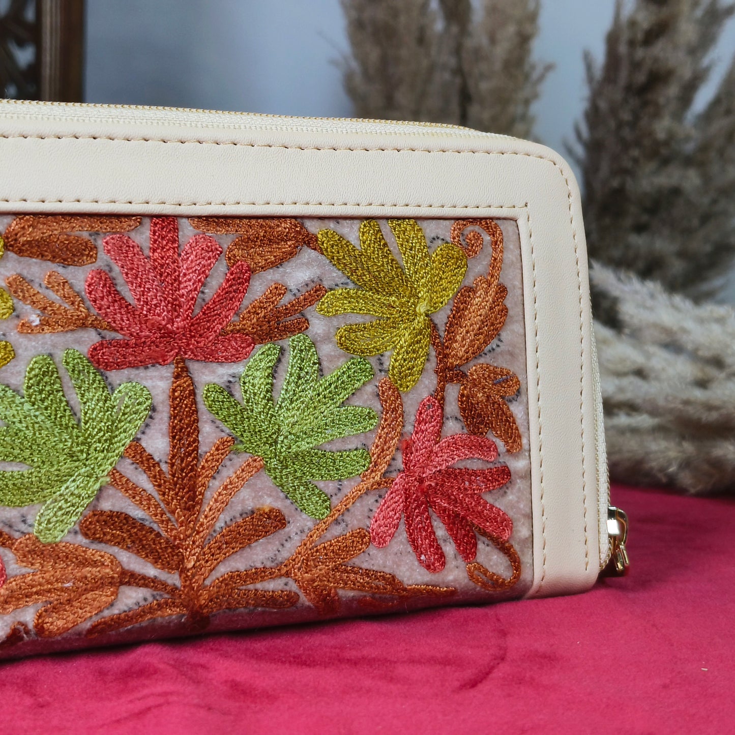 Velvet Pouches with Intricate Kashmiri Embroidery