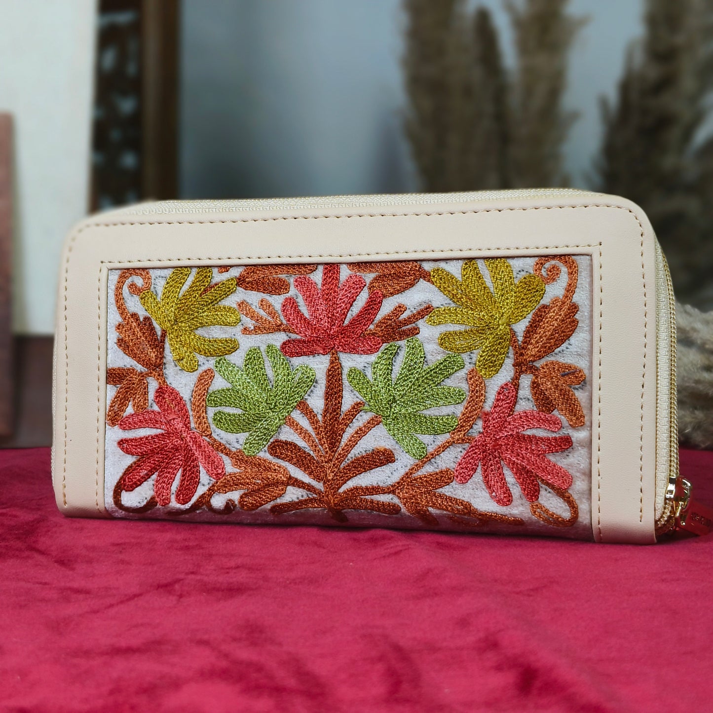 Velvet Pouches with Intricate Kashmiri Embroidery