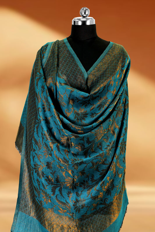 Classic Pashmina Wrap with Royal Brocade and Zari Work (Copy)