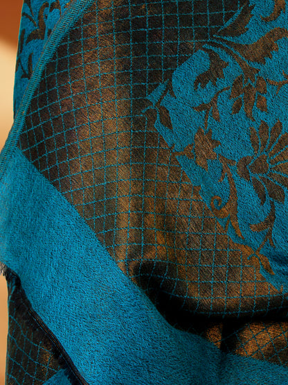 Classic Pashmina Wrap with Royal Brocade and Zari Work (Copy)