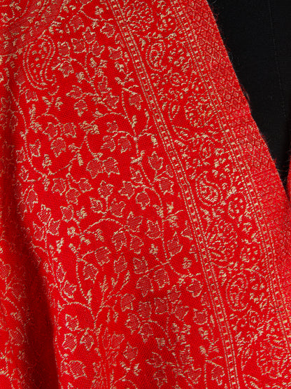 Timeless Luxury Kashmiri Zari Embroidered Pashmina