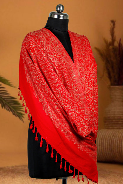 Timeless Luxury Kashmiri Zari Embroidered Pashmina