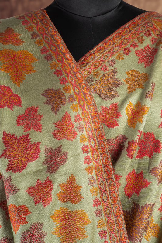 Kashmir’s Hand-Woven Chinar Heritage Shawl