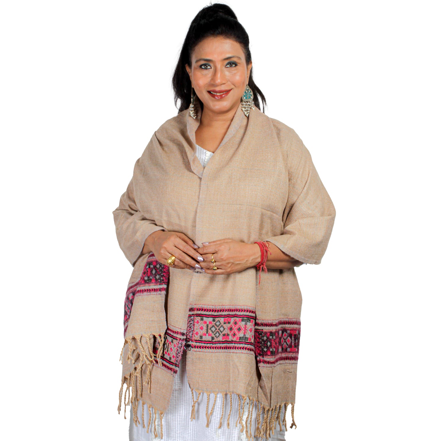 Handwoven Tibetan Shawl from Kashmir – Unique Craftsmanship