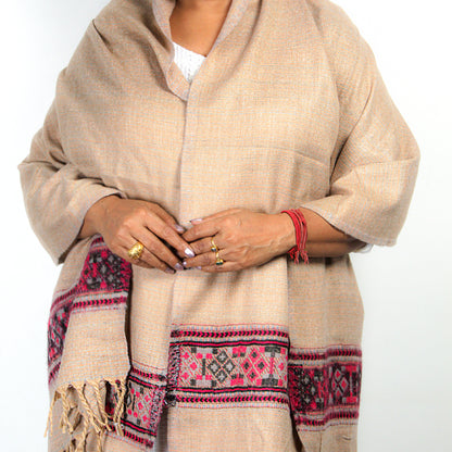 Handwoven Tibetan Shawl from Kashmir – Unique Craftsmanship