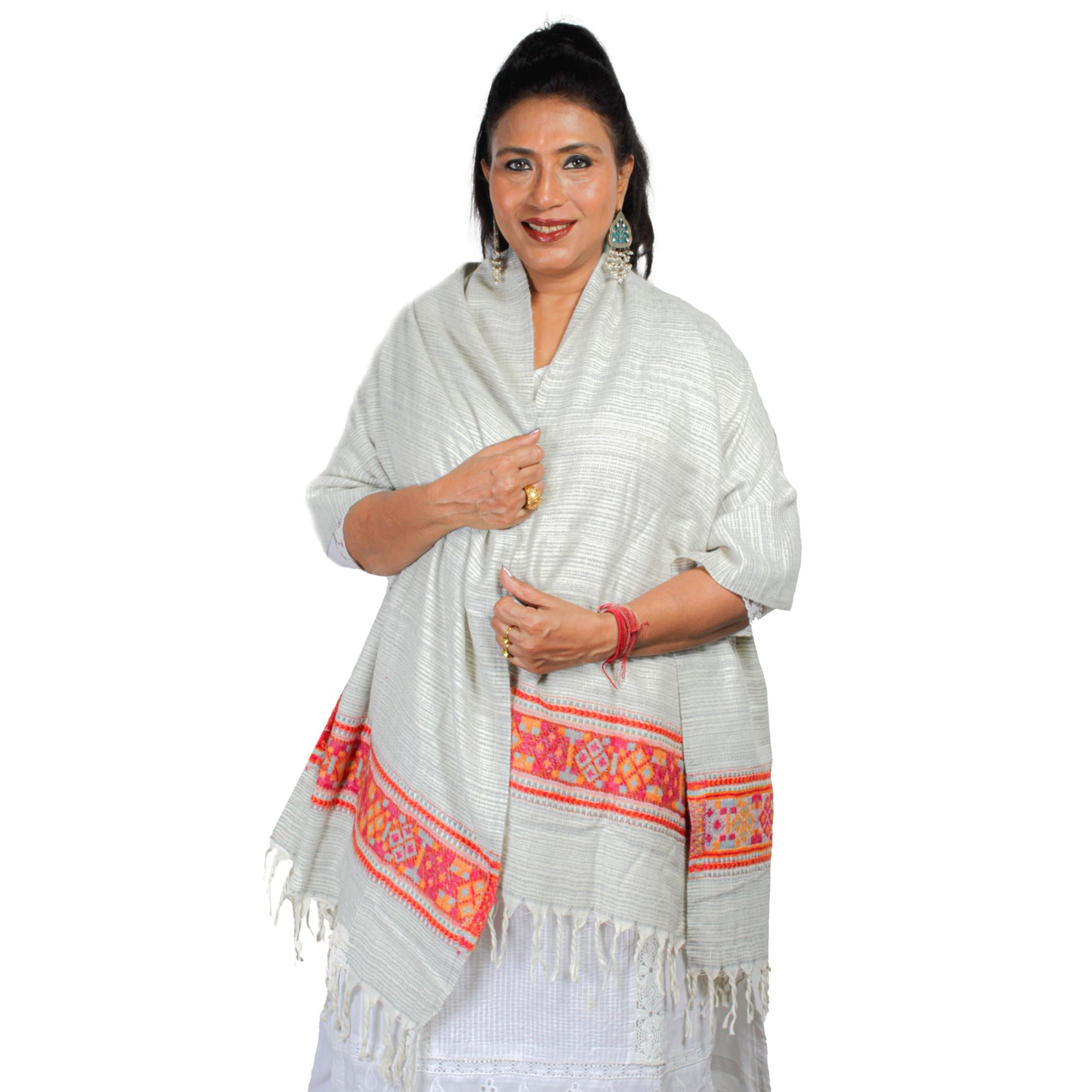 Handwoven Tibetan Shawl from Kashmir – Unique Craftsmanship
