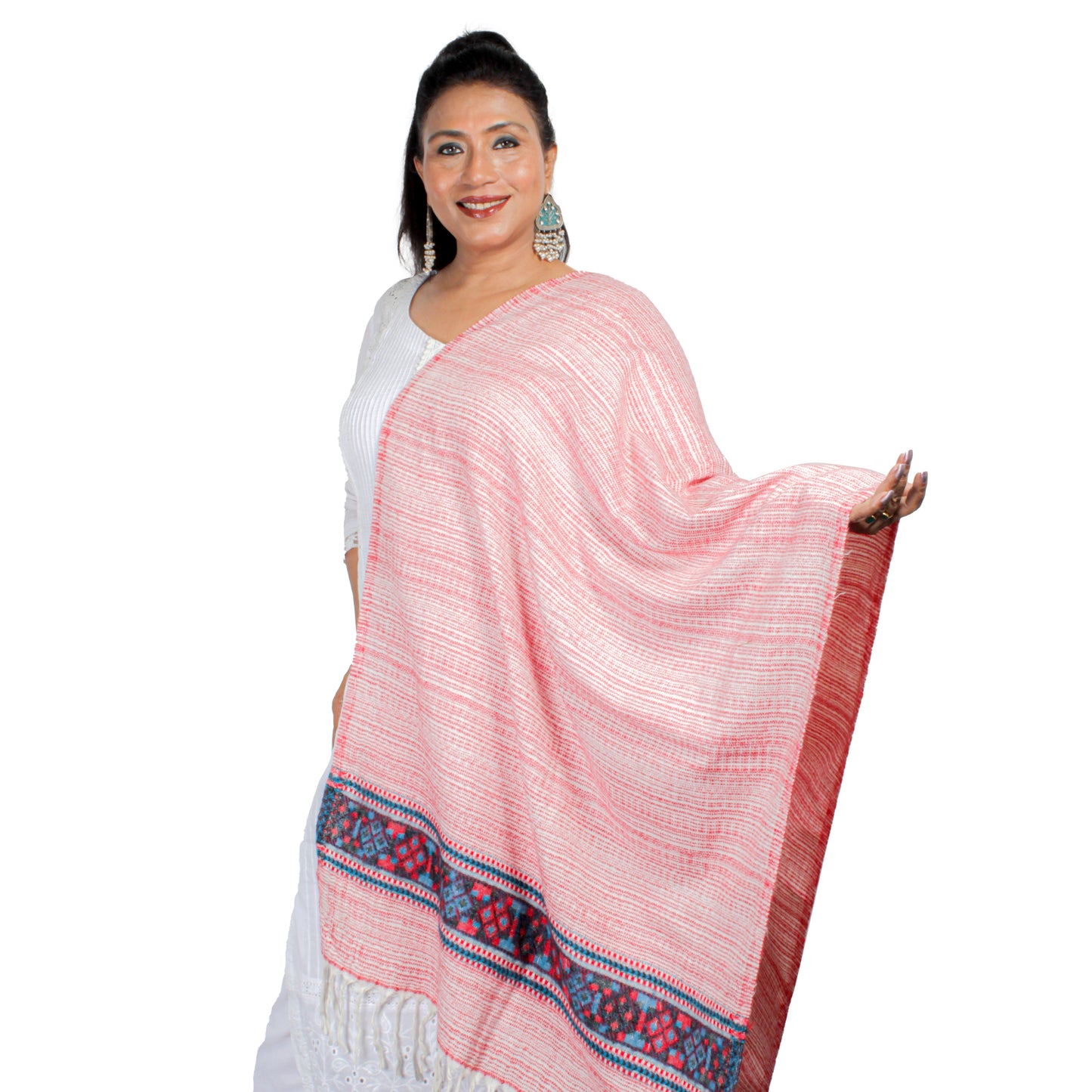 Handwoven Tibetan Shawl from Kashmir – Unique Craftsmanship