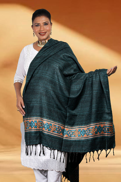 Kashmiri Tibetan Shawl for Women by Weaving Mystery: Hand-Embroidered and Premium Quality