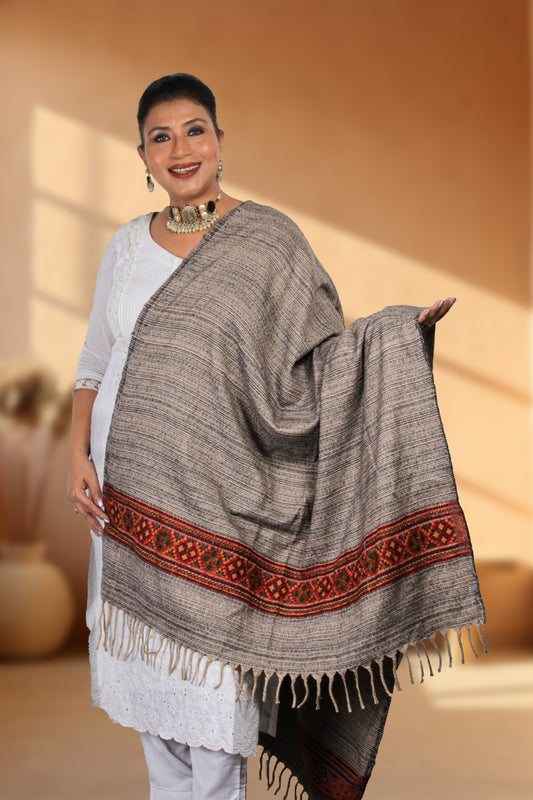 Premium Kashmiri Tibetan Shawl by Weaving Mystery: Shop Authentic Handmade Shawls