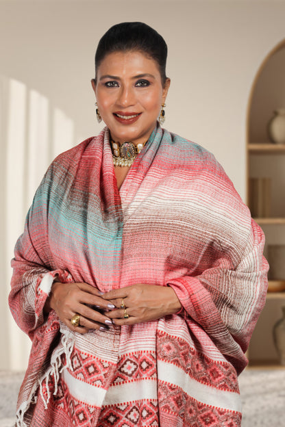 Experience the Rich Traditions with Weaving Mystery’s Kashmiri Tibetan Shawl