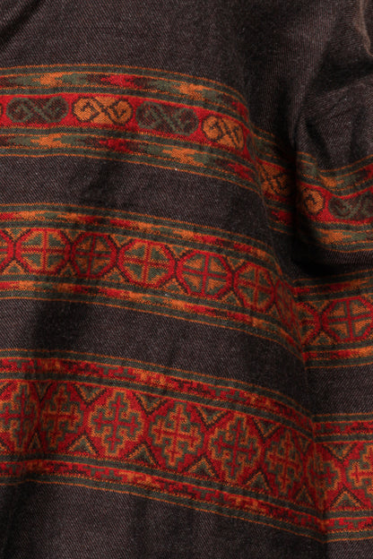 Exquisite Handcrafted Kashmiri Tibetan Shawl with Fine Art Embroidery
