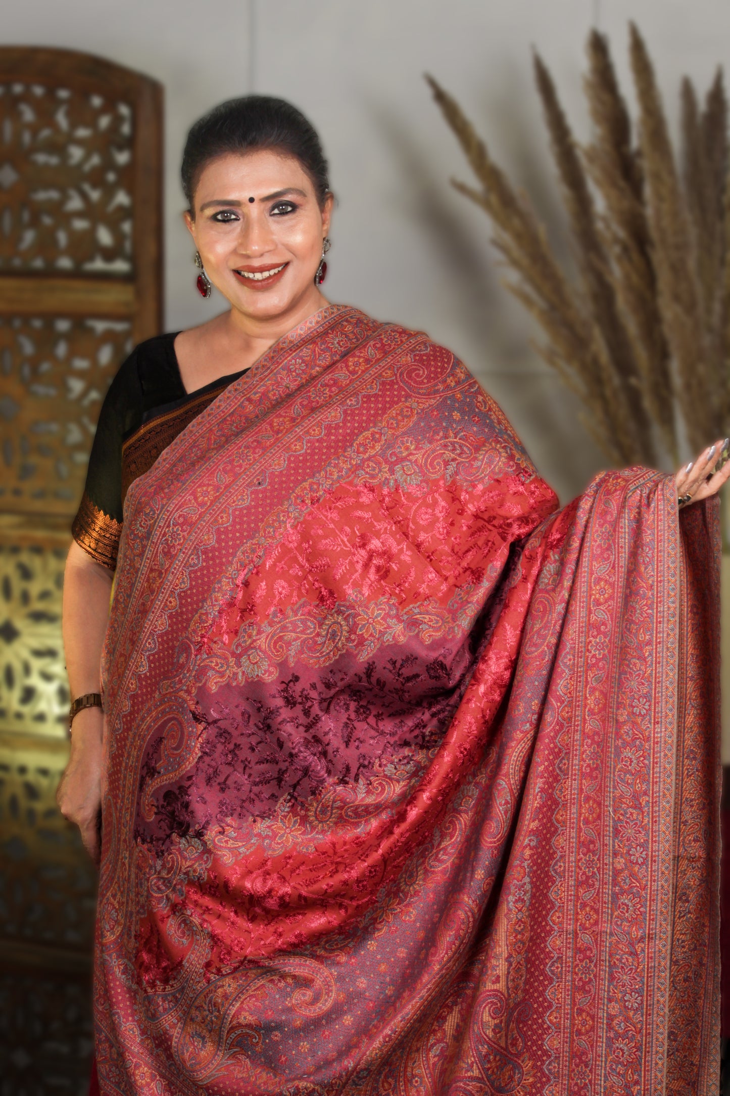 Kalamkari Kashmiri Shawl: A Timeless Handcrafted Beauty