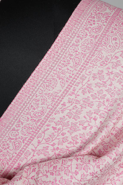 Self Zari Shawl – Handmade Kashmiri Pashmina with Elegant Self Zari Embroidery