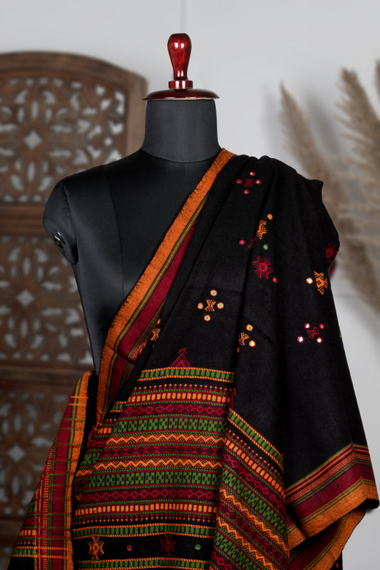 Elevate Your Style: Hand-Embroidered Kutch Shawl