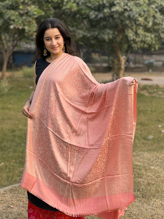 Self Silk Jacquard stole For woven.