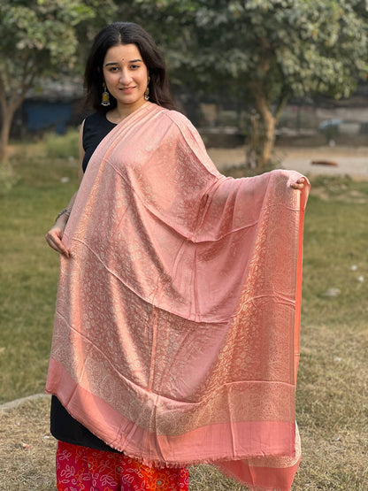 Self Silk Jacquard stole For woven.