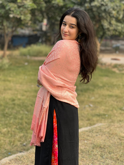 Self Silk Jacquard stole For woven.