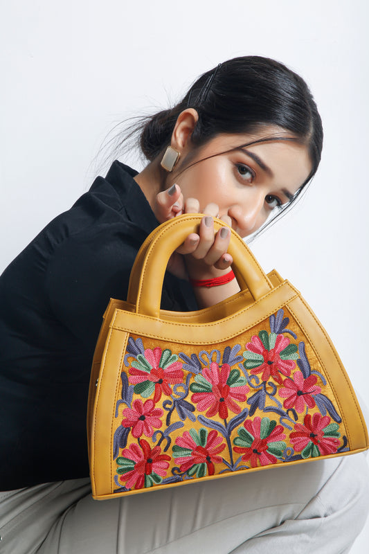 Embroidery Extravaganza: Handcrafted Handbag