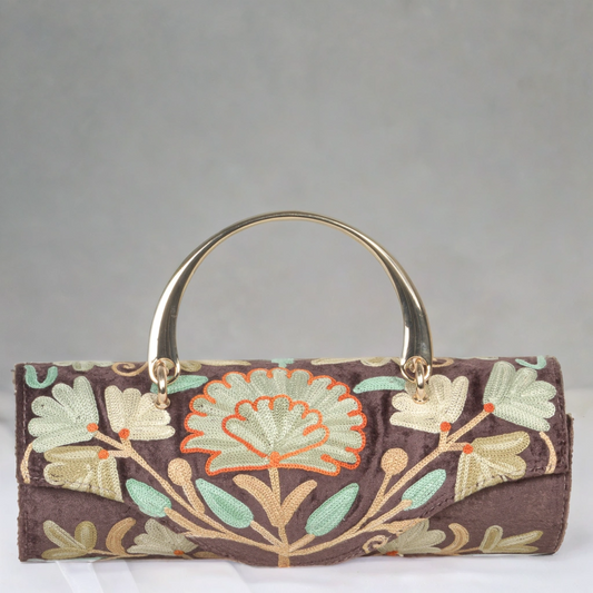 Kashmiri Hand-Embroidered Luxury Mini Duffle Bag – Tradition Meets Modernity