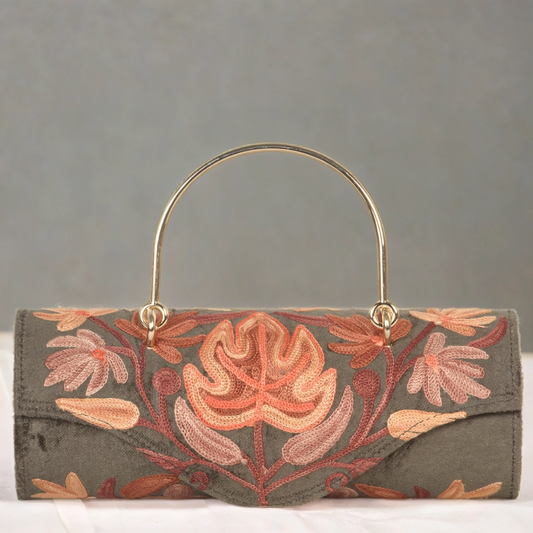 Premium Material Mini Duffle Bag – Adorned with Kashmiri Hand Embroidery