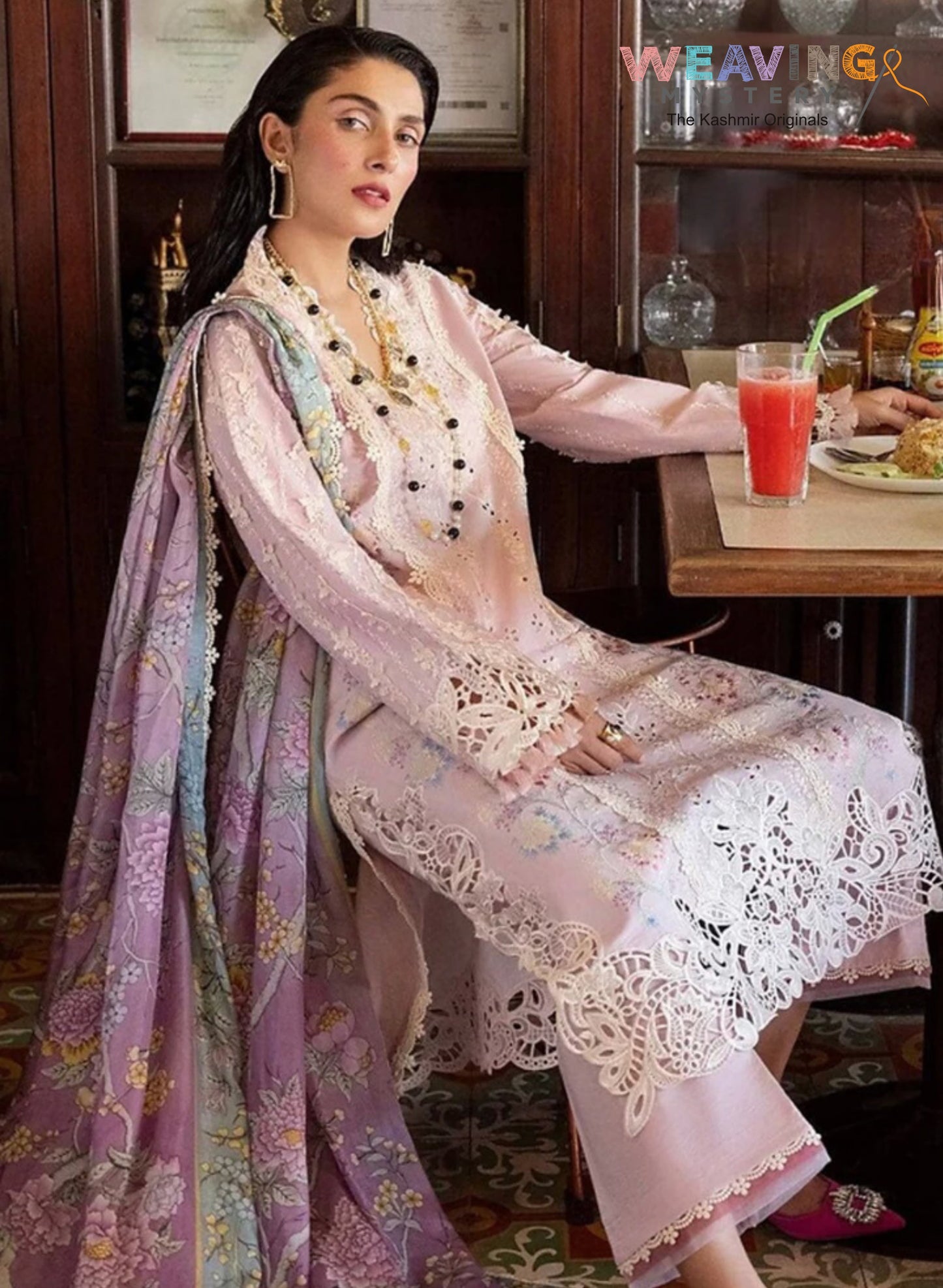 Regal Cambric Cotton Unstitched Suit Set with Intricate Embroidery