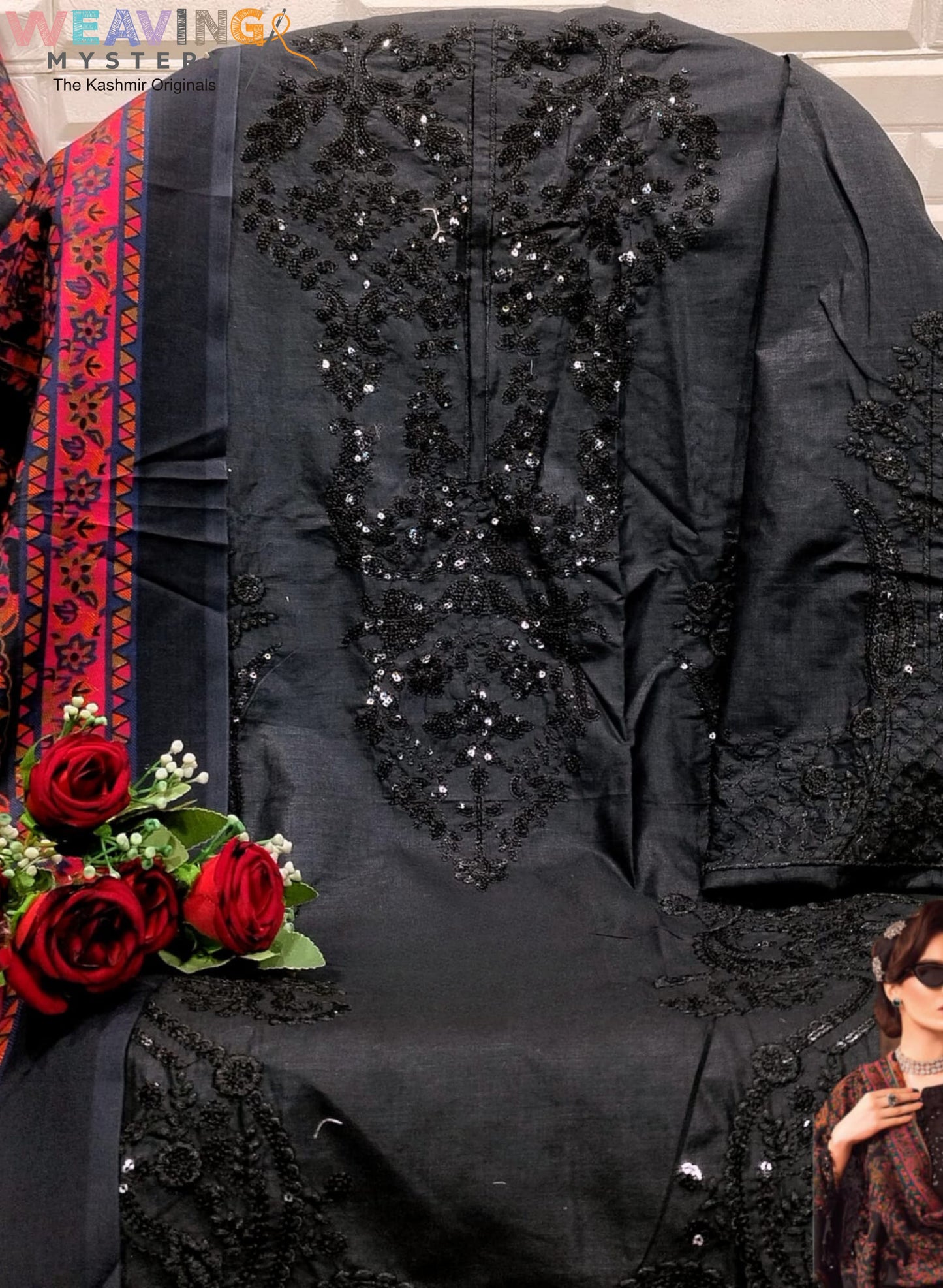 Black Empress Pakistani Embroidered Suit