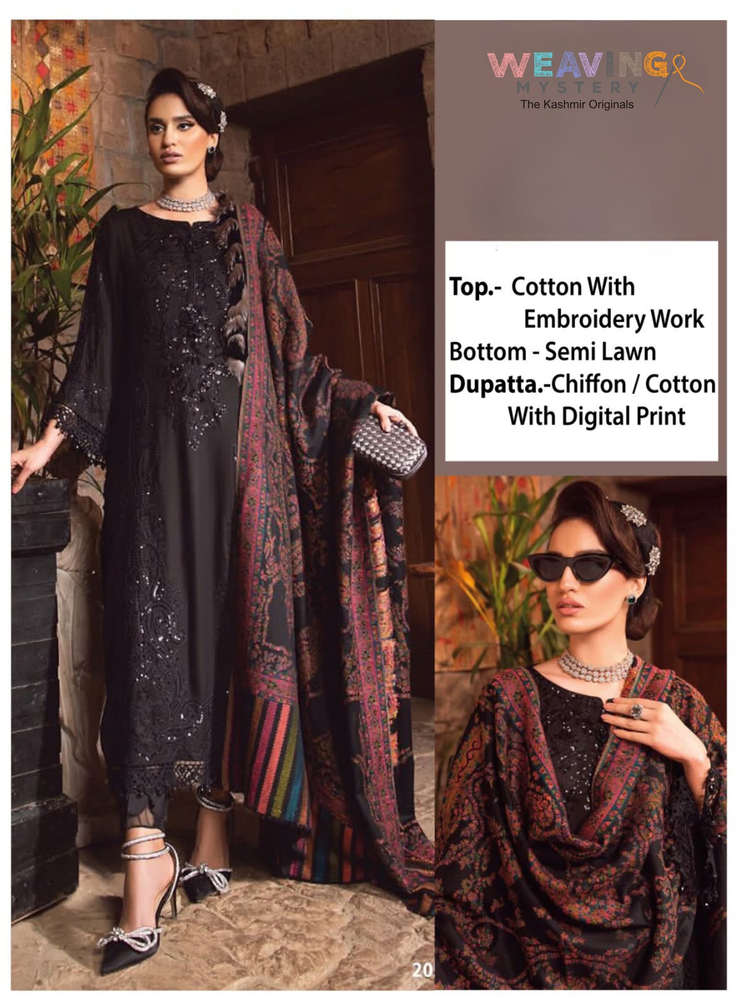 Black Empress Pakistani Embroidered Suit