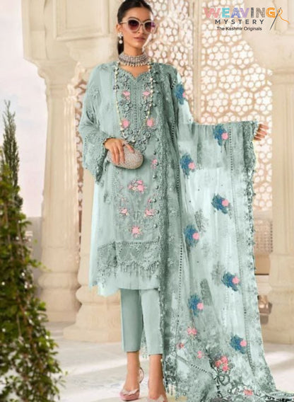 Royal Vintage Sea Blue Pakistani Suit