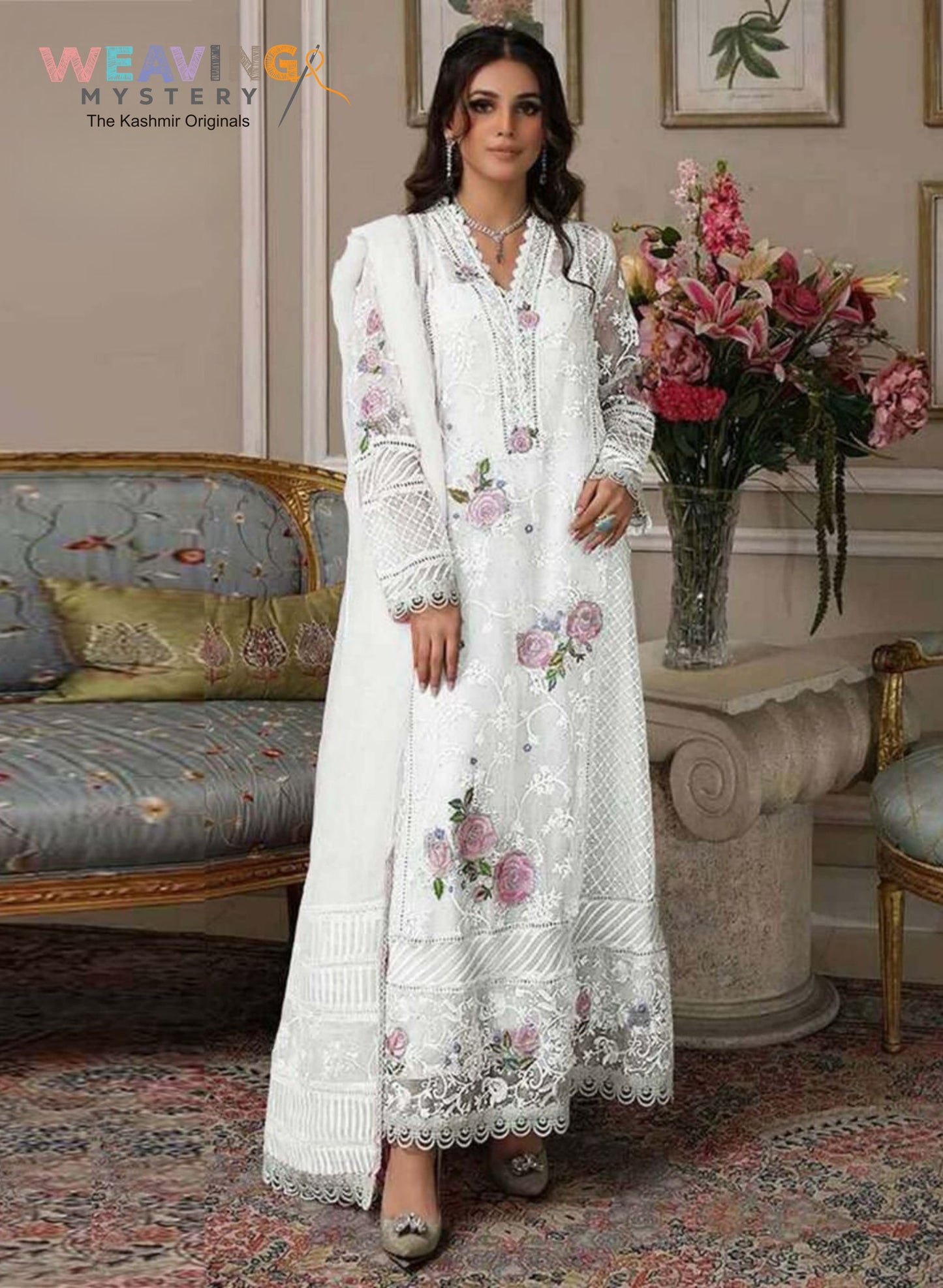 Pearl Elegance GEORGETTE Embroidered Suit