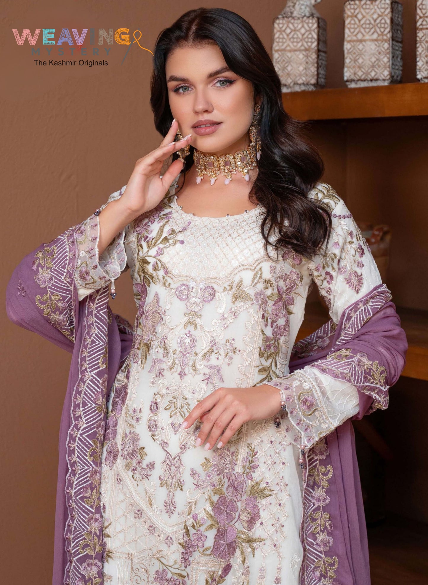 Pearl Elegance GEORGETTE Embroidered Suit