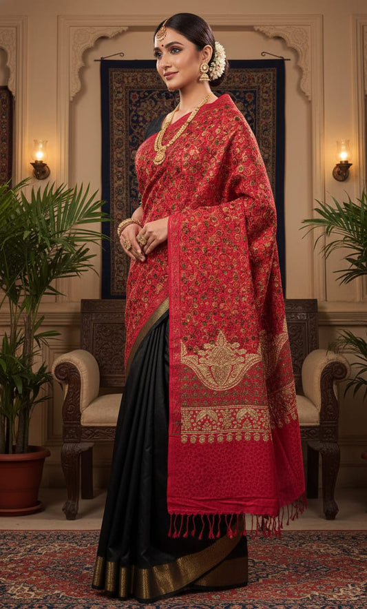 Peach Pink Wedding Shawl – Luxurious Handcrafted Elegance