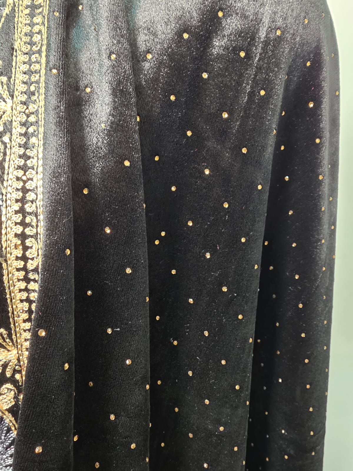 Greyish Wedding Stole – Elegant Swarovski-Embellished Bridal Wrap