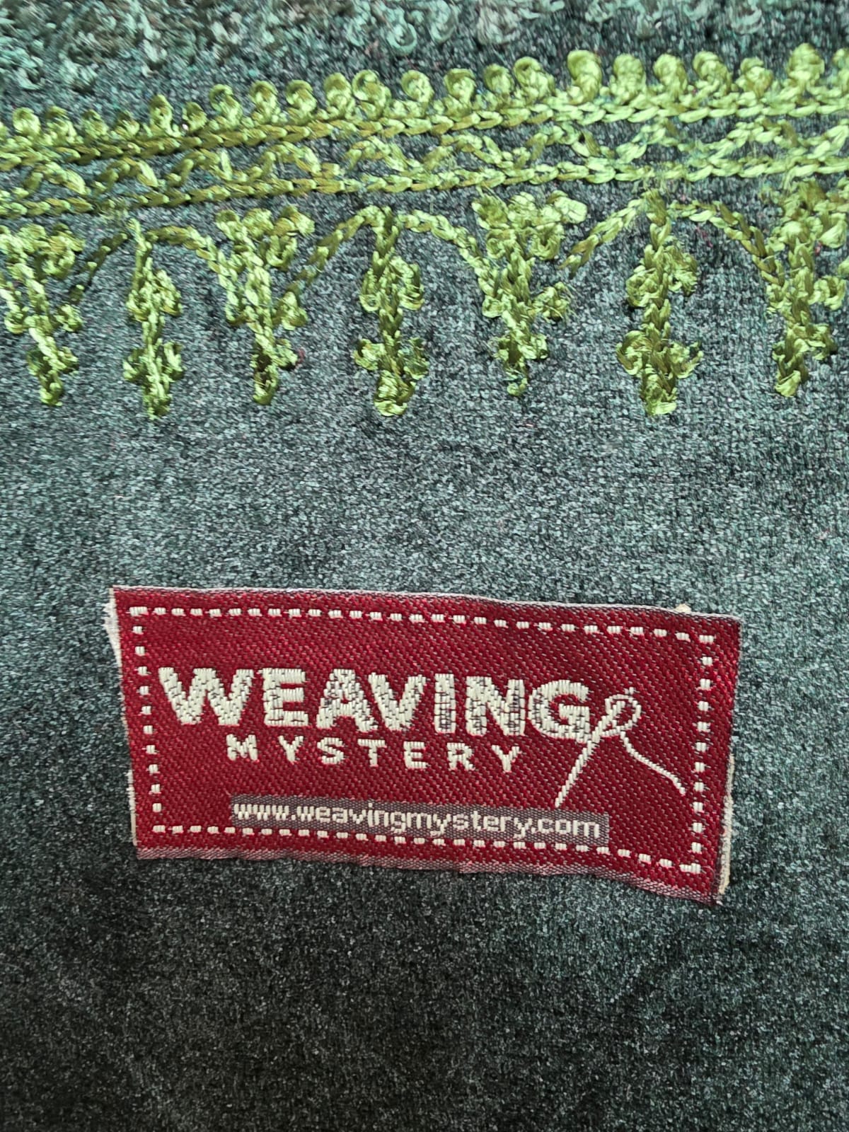 Bottle Green Velvet Swarovski Stole – Luxurious Hand-Embroidered Silk Thread & Swarovski Work