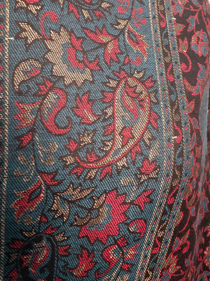 Black & Blue Kani Zari Shawl – Handwoven Kashmiri Luxury