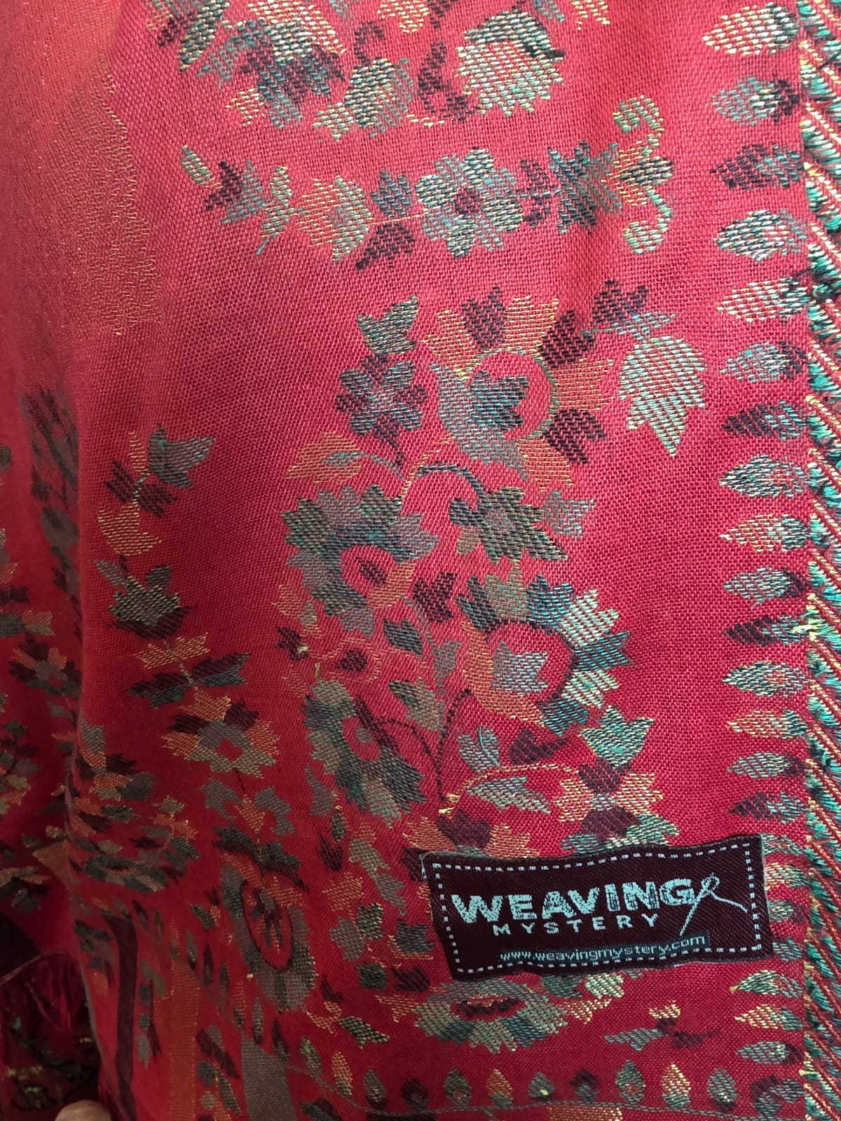 Red Kani Zari Shawl – Luxurious Handwoven Kashmiri Heritage