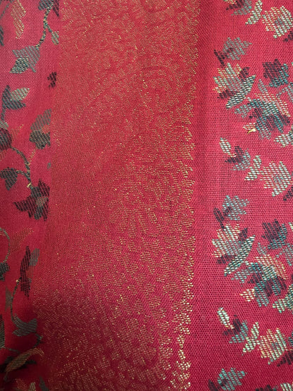 Red Kani Zari Shawl – Luxurious Handwoven Kashmiri Heritage