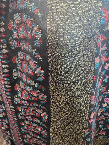 Black Kani Shawl – Luxurious Handwoven Kashmiri Masterpiece