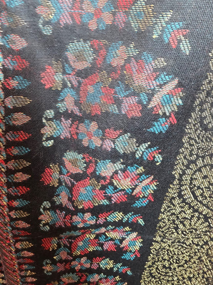 Black Kani Shawl – Luxurious Handwoven Kashmiri Masterpiece