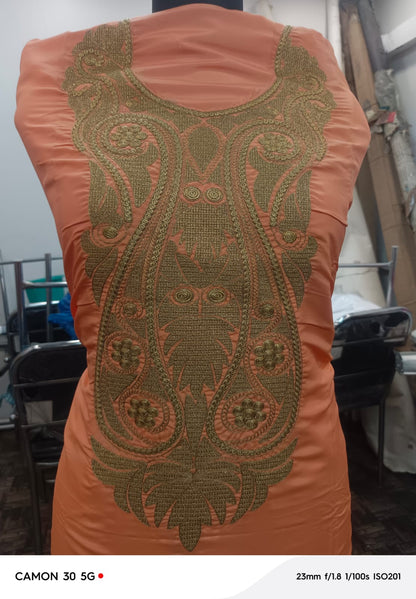 Women’s Orange Zari Silk Suit | Elegant Traditional Ethnic Wear