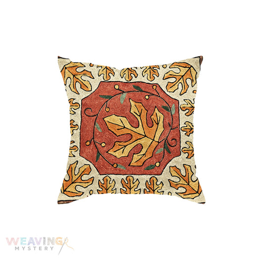 Premium Crafted with Pure Hand Embroidery Floral Cushion Cover Set OF 5PCS
