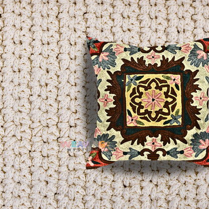 Kashmiri Pure Hand Embroidery Cushion Cover Set OF 5PCS
