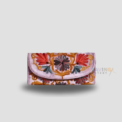 Chic Elegance Trendsetting Hand-Embroidered Sling Clutch Perfection