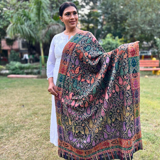 Dreams in Kanni Hand-Woven & Embroidered with Kashmiri Magic Shawls