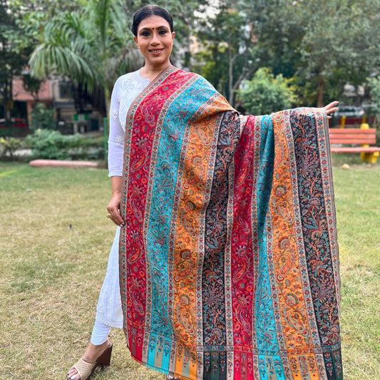 Symphony of Stitches Kanni Shawls - Luxury Draped in Artisanal Embroidery